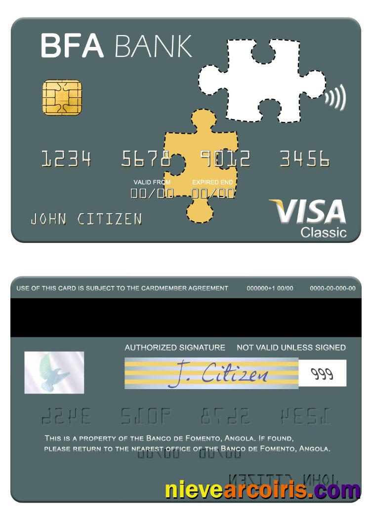 Angola Banco de Fomento visa card